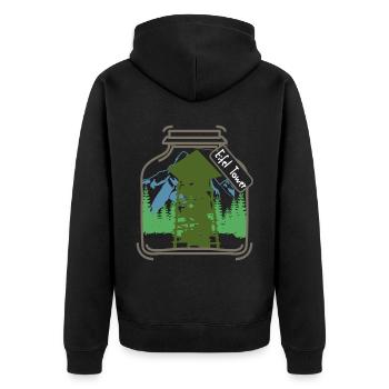 Tour d’observation de l’Eifel Eifel - Veste à capuche bio Premium Unisexe - noir - Dos - Nico (187cm)