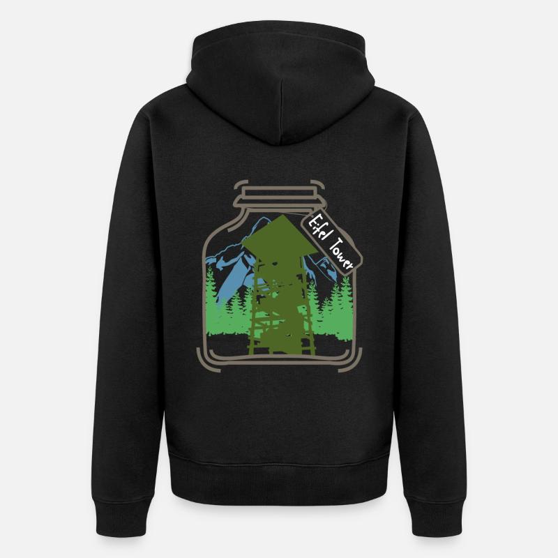 Tour d’observation de l’Eifel Eifel - Veste à capuche bio Premium Unisexe - noir