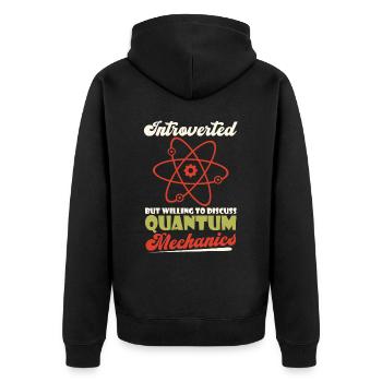 Physique Physiciens Physique quantique introvertie - Veste à capuche bio Premium Unisexe - noir - Dos - Nico (187cm)