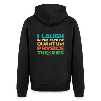 Physique Physiciens Physique quantique - Veste à capuche bio Premium Unisexe - noir - Dos - Nico (187cm)