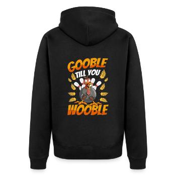 Thanksgiving Bowl Bowler Strike Pin Sport Bowling - Veste à capuche bio Premium Unisexe - noir - Dos - Nico (187cm)