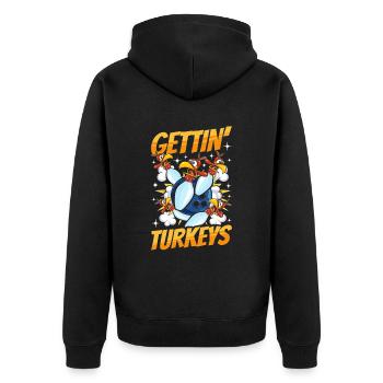 Thanksgiving Bowl Bowler Strike Pin Sport Bowling - Veste à capuche bio Premium Unisexe - noir - Dos - Nico (187cm)