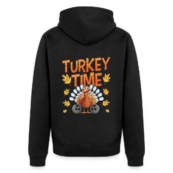 Thanksgiving Bowl Bowler Strike Pin Sport Bowling - Veste à capuche bio Premium Unisexe - noir - Dos - Nico (187cm)