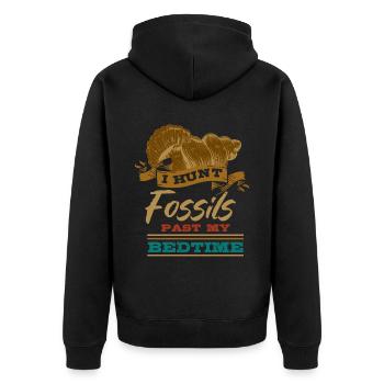 Fossils, paleontologist, fossil collector, - Unisex Premium Organic Zip Hoodie - black - Back - Nico (187cm)