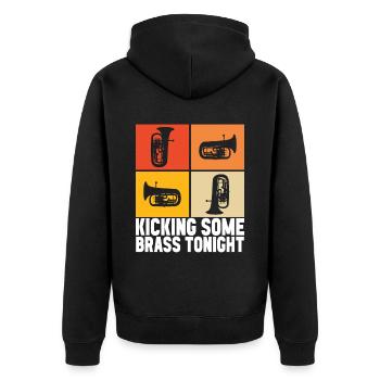 Euphonium baritone tenor horn - Unisex Premium Organic Zip Hoodie - black - Back - Nico (187cm)