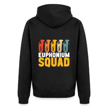Euphonium baryton cor ténor - Veste à capuche bio Premium Unisexe - noir - Dos - Nico (187cm)