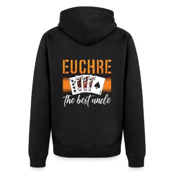 Euchre Le meilleur oncle Cartes à jouer Euchre Player - Veste à capuche bio Premium Unisexe - noir - Dos - Nico (187cm)