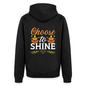 Happy Diwali Diwali Festival Indian Hindu Hinduism - Unisex Premium Organic Zip Hoodie - black - Back - Nico (187cm)