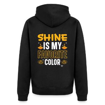 Frohes Diwali Diwali Fest Indischer Hinduismus - Unisex Premium Bio Zip Hoodie - Schwarz - Hinten - Nico (187cm)