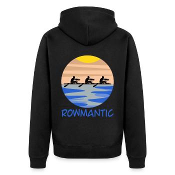 Ruderverein Ruderboot Rudern Rudersport - Unisex Premium Bio Zip Hoodie - Schwarz - Hinten - Nico (187cm)