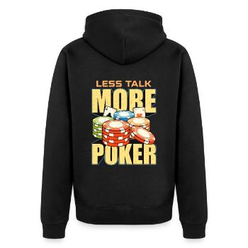 Poker Dice Moins parler Plus Poker Gambler Poker Game - Veste à capuche bio Premium Unisexe - noir - Dos - Nico (187cm)