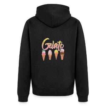 Glace - Veste à capuche bio Premium Unisexe - noir - Dos - Nico (187cm)