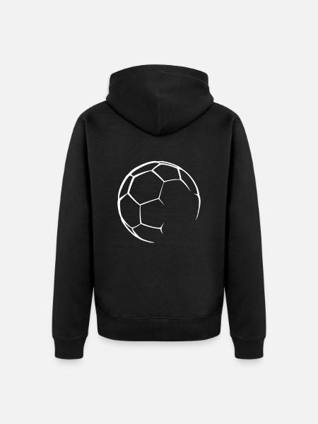 Soccer Silhouette - Unisex Premium Organic Zip Hoodie - black