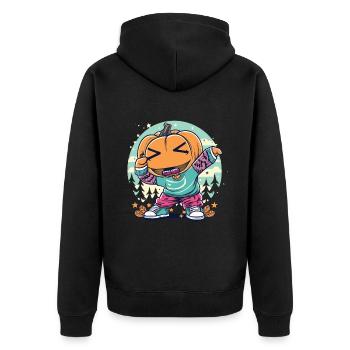 Pumpkin Dabbing Dab Pumpkin Dance Halloween Tendance Halloween - Veste à capuche bio Premium Unisexe - noir - Dos - Nico (187cm)