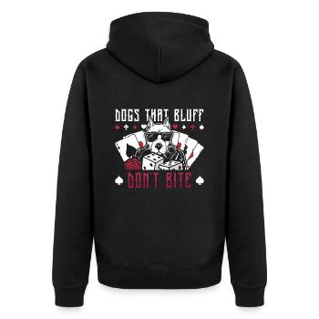 Poker Dice Dogs That Bluff Don’t Loves Casino - Veste à capuche bio Premium Unisexe - noir - Dos - Nico (187cm)