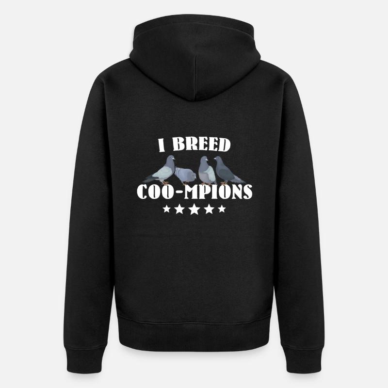 Colombophiles Élevage de pigeons - Veste à capuche bio Premium Unisexe - noir