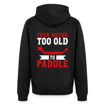 Fun dragon boat races - Unisex Premium Organic Zip Hoodie - black - Back - Nico (187cm)