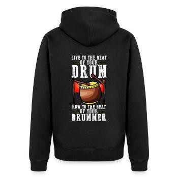 Pagays pour les courses de bateaux-dragons - Veste à capuche bio Premium Unisexe - noir - Dos - Nico (187cm)