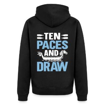 Drôle de pagaie de course de bateau-dragon - Veste à capuche bio Premium Unisexe - noir - Dos - Nico (187cm)