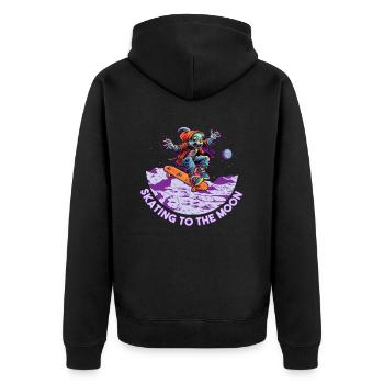 Skateboard Skater-Rampe Skaten Skating lustiges - Unisex Premium Bio Zip Hoodie - Schwarz - Hinten - Nico (187cm)