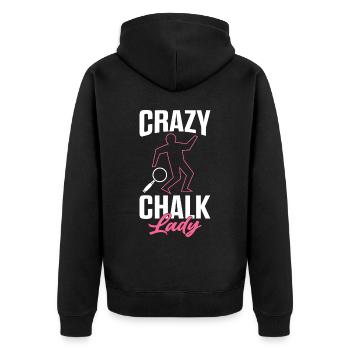 Lustig Forensischer Wissenschaftler Wissenschaft - Unisex Premium Bio Zip Hoodie - Schwarz - Hinten - Nico (187cm)