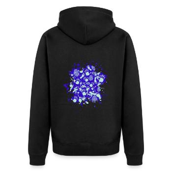 Forensic scientist Scientific He - Unisex Premium Organic Zip Hoodie - black - Back - Nico (187cm)