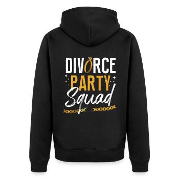 Happy Divorce Party Divorce Party - Unisex Premium Bio Zip Hoodie - Schwarz - Hinten - Nico (187cm)