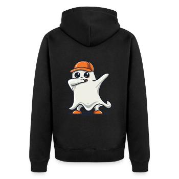 Ghost Dabbing Halloween Dabbing Dab Ghost - Veste à capuche bio Premium Unisexe - noir - Dos - Nico (187cm)