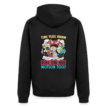 Physics Phyker Funny Quantum Physics - Unisex Premium Organic Zip Hoodie - black - Back - Nico (187cm)