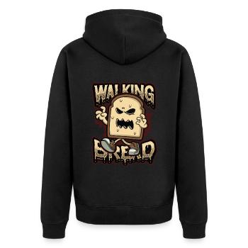 Walking Bread, drôle de costume d’Halloween - Veste à capuche bio Premium Unisexe - noir - Dos - Nico (187cm)