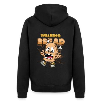 Walking Bread, drôle de costume d’Halloween - Veste à capuche bio Premium Unisexe - noir - Dos - Nico (187cm)