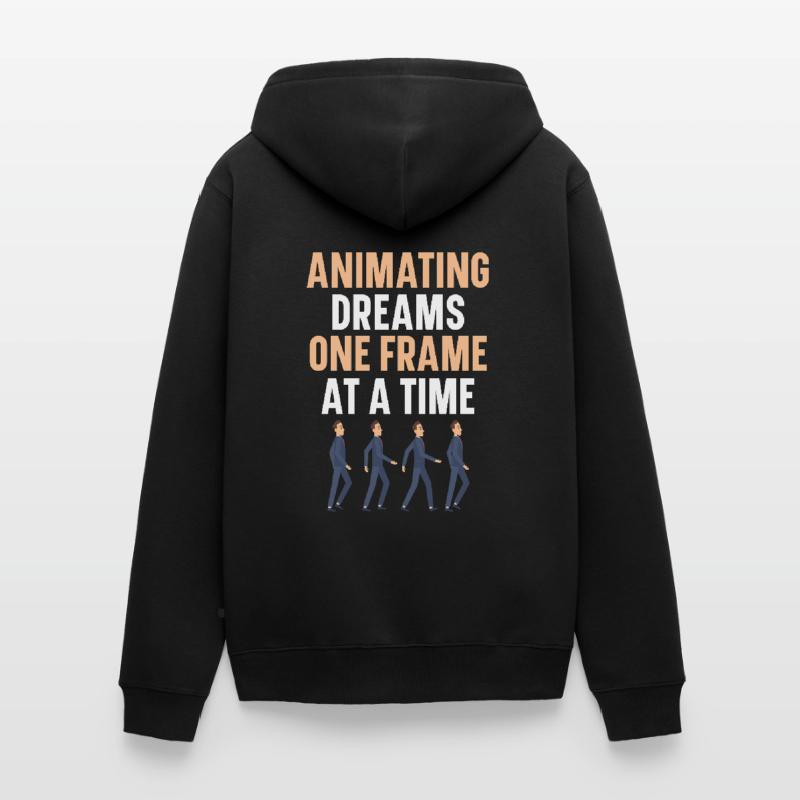 3d Animator Animate Key Frames Rendering Animation Unisex Premium Organic Zip Hoodie