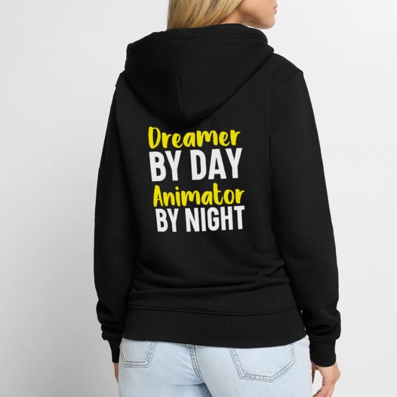 3d Animator Animate Key Frames Rendering Animation Unisex Premium Organic Zip Hoodie