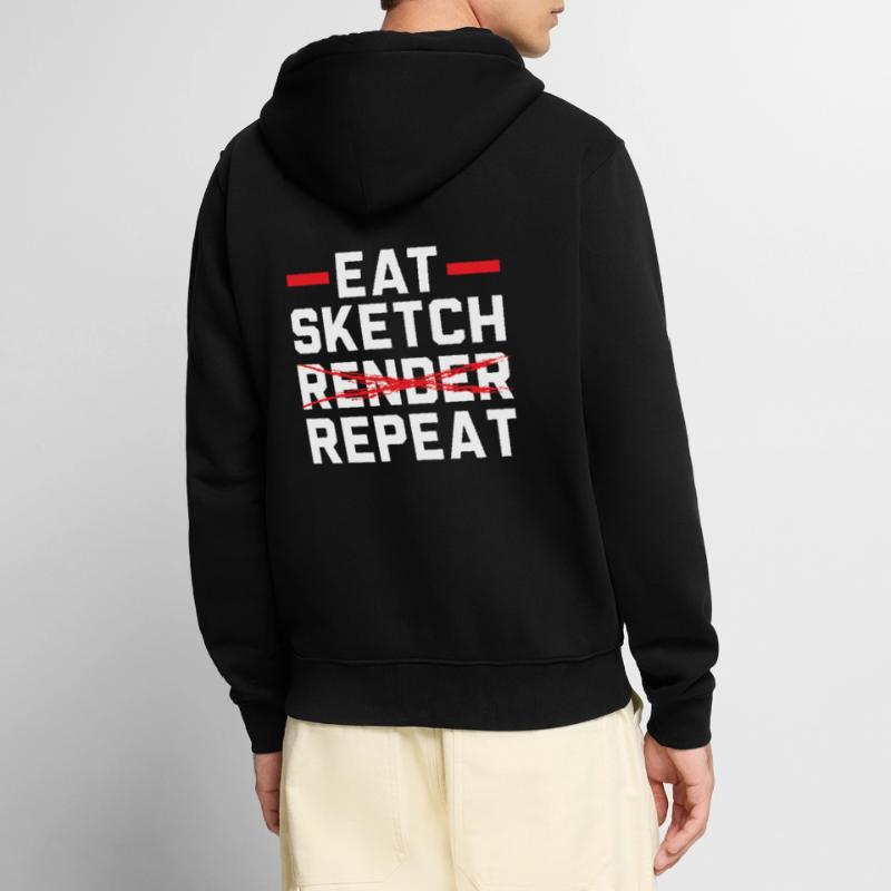 3d Animator Animate Key Frames Rendering Animation Unisex Premium Organic Zip Hoodie