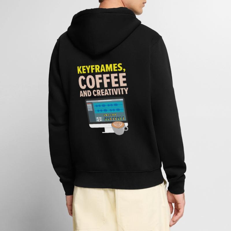 3d Animator Animate Key Frames Rendering Animation Unisex Premium Organic Zip Hoodie