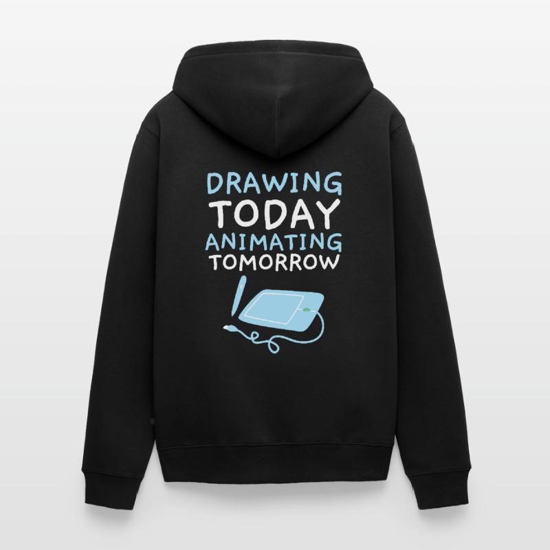3d Animator Animate Key Frames Rendering Animation Unisex Premium Organic Zip Hoodie