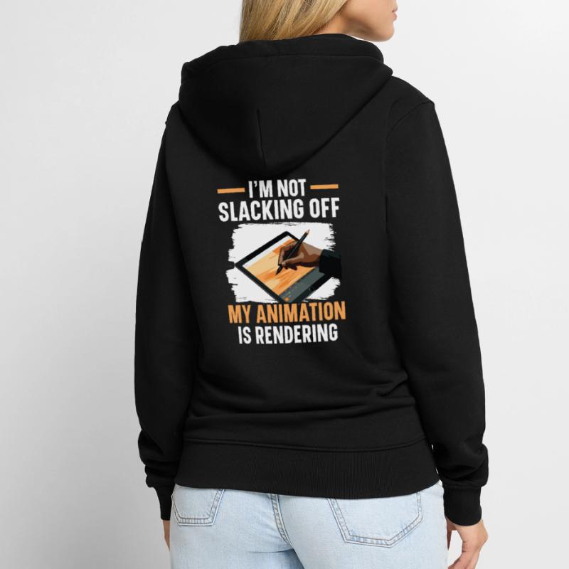 3d Animator Animate Key Frames Rendering Animation Unisex Premium Organic Zip Hoodie
