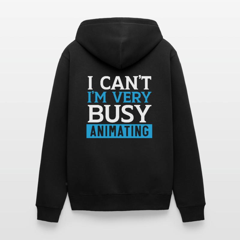 3d Animator Animate Key Frames Rendering Animation Unisex Premium Organic Zip Hoodie