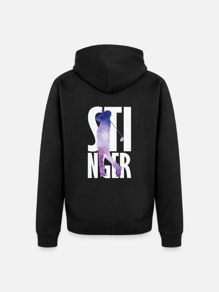 Stinger Golf - Veste à capuche bio Premium Unisexe - noir