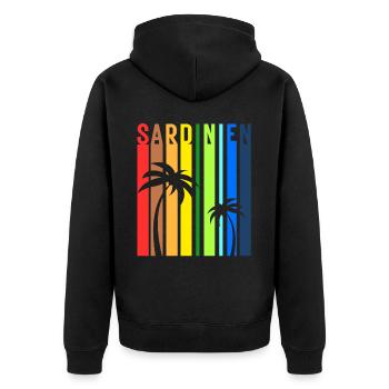 Sardaigne Île Sardegna Italie Idée de vacances - Veste à capuche bio Premium Unisexe - noir - Dos - Nico (187cm)