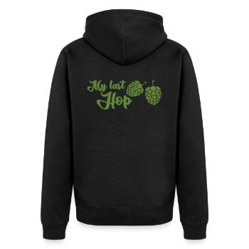 Bière Blague Hobby Brasseur Brasseur de bière Houblon - Veste à capuche bio Premium Unisexe - noir - Dos - Nico (187cm)