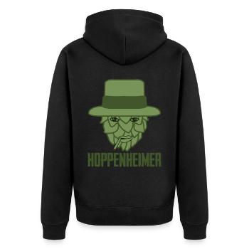 Brasserie de houblon Hobby Brasseur Brasseur - Veste à capuche bio Premium Unisexe - noir - Dos - Nico (187cm)