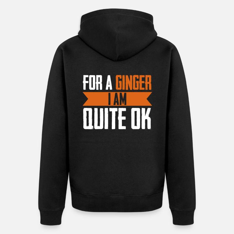 Rött Hår Skämt Rödhårig Rödhårig - Ekologisk premiumluvjack unisex - svart