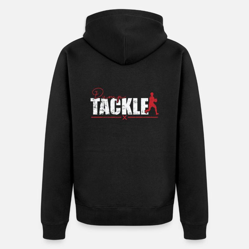 Dump Tackle Dumping Rugby - Veste à capuche bio Premium Unisexe - noir
