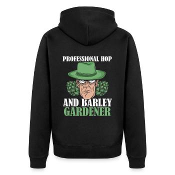 Hobby jardinier jardin bière de jardin - Veste à capuche bio Premium Unisexe - noir - Dos - Nico (187cm)