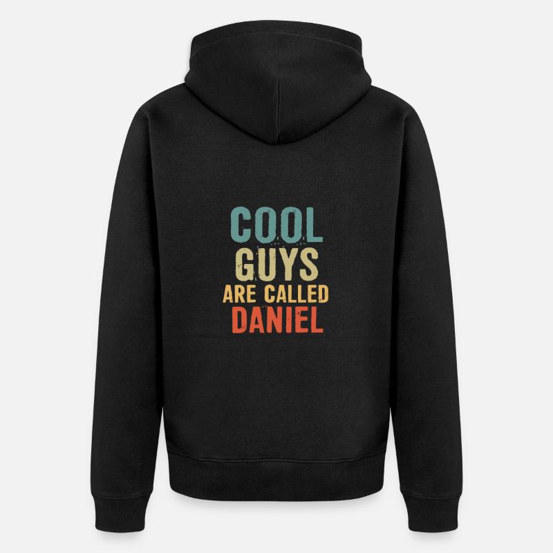 Les mecs cool s’appellent Daniel - Veste à capuche bio Premium Unisexe - noir