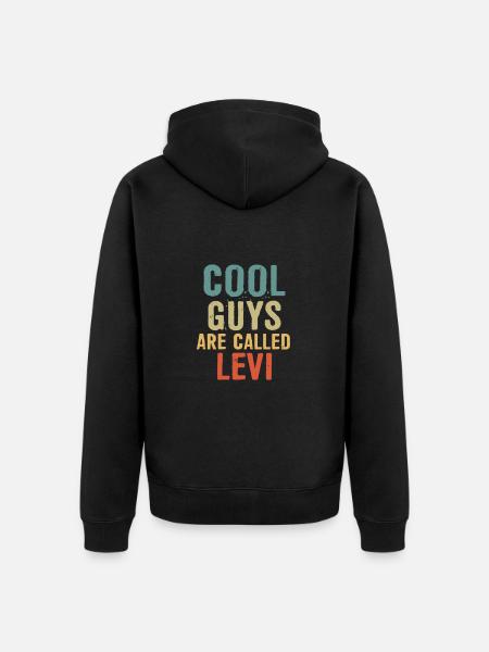 Les gars cool s’appellent Levi - Veste à capuche bio Premium Unisexe - noir
