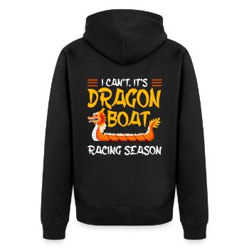C’est drôle que je ne puisse pas. C’est Dragon Boat-R - Veste à capuche bio Premium Unisexe - noir - Dos - Nico (187cm)