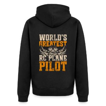 Le plus grand pilote d’avion RC au monde - Veste à capuche bio Premium Unisexe - noir - Dos - Nico (187cm)