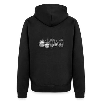 Bubble Tea Boba Tea Kawaii Cadeau - Veste à capuche bio Premium Unisexe - noir - Dos - Nico (187cm)